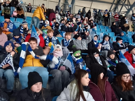 Nasi uczniowie na meczu Lecha Poznań.